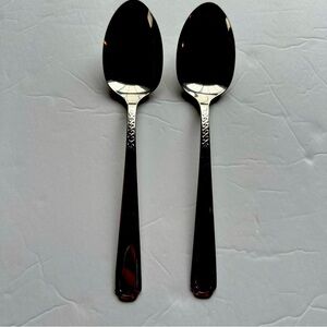 OneidaCraft Flight Deluxe Stainless Serving Spoons Discontinued Silverware - 2